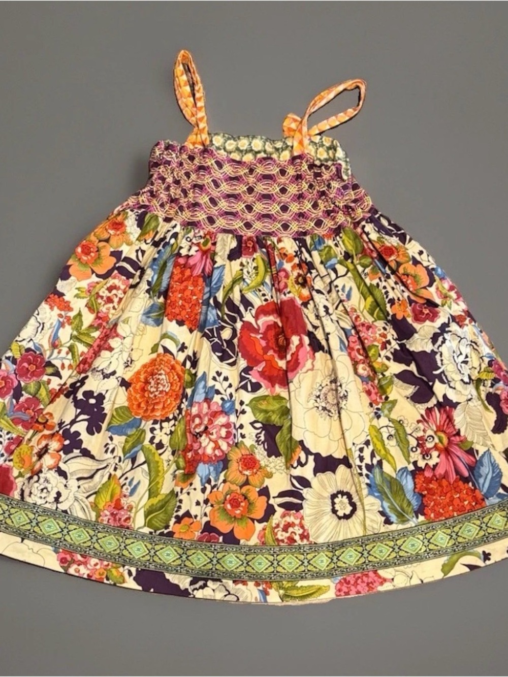 Matilda Jane Platinum Girls Sz 12 HTF Floral Knot Dress EUC - Picture 2 of 3